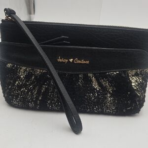 Juicy Couture Black and Gold Clutch